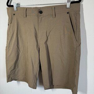 Weatherproof Vintage Mens Chino Shorts 33 Olive Green Golf Outdoors Pockets
